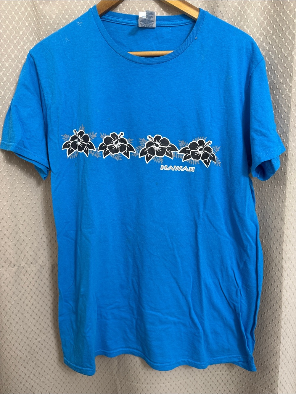 Blue Short-Sleeve Hawaii Floral Tee